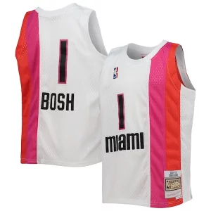 Chris Bosh Miami Heat Youth 2011/12 Unique Hardwood Classics Swingman Jersey White for Basketball Enthusiasts
