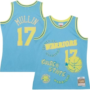 Chris Mullin Golden State Warriors Gorgeous 1993/94 Swingman Sidewalk Sketch Jersey Light Blue Great for Fans