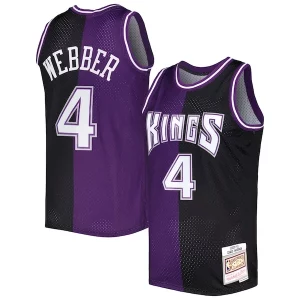 Chris Webber Sacramento Kings Hardwood Classics Premium 2000/01 Split Swingman Jersey Purple/Black Great for Fans