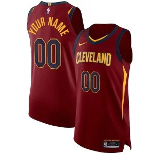 Cleveland Cavaliers Elegant Nike Authentic Custom Jersey Wine Icon Edition Must - Have for Jerseys Lovers