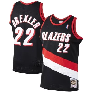 Clyde Drexler Portland Trail Blazers 1991/92 Hardwood Classics Unique Swingman Jersey Black Must - Have for Jerseys Lovers
