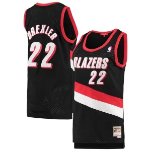 Clyde Drexler Portland Trail Blazers Women's 1991/92 Hardwood Eye - catching Classics Swingman Jersey Black Must - Have for Jerseys Lovers