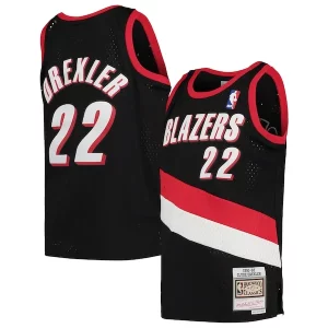 Clyde Drexler Portland Trail Blazers Youth 1991/92 Hardwood Stylish Classics Swingman Jersey Black Must - Have for Jerseys Lovers