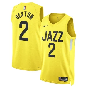 Collin Sexton Utah Jazz Nike Unisex Swingman Jersey Icon Edition Gold Gorgeous Must - Have for Jerseys Lovers