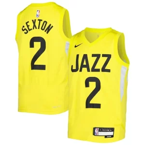 Collin Sexton Utah Jazz Nike Youth Swingman Jersey Icon Elegant Edition Yellow Great for Fans