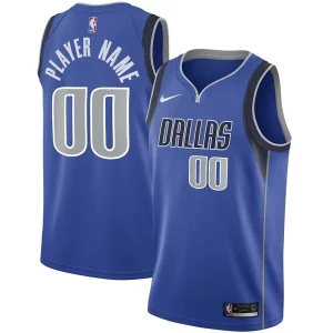 Dallas Mavericks Nike Swingman Custom Jersey Blue Icon Edition Elegant Must - Have for Jerseys Lovers