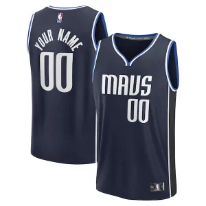 Dallas Stylish Mavericks Custom Fast Break Jersey Statement Edition Navy/Blue Great for Fans