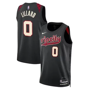 Damian Lillard Portland Trail Blazers Nike Unisex 2023/24 Swingman Jersey Black City Edition Stylish for Basketball Enthusiasts