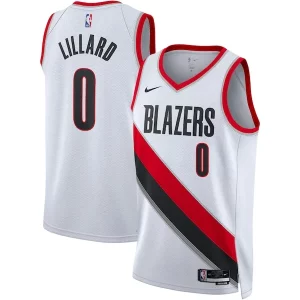 Damian Lillard Portland Trail Blazers Nike Unisex Fabulous Swingman Jersey Association Edition White/Black Ideal for Collectors