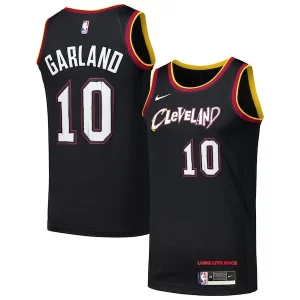 Darius Garland Cleveland Cavaliers Eye - catching Nike Swingman Player Jersey City Edition Black Must - Have for Jerseys Lovers