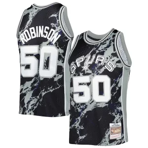 David Robinson San Antonio Spurs 1998/99 Hardwood Classics Marble Swingman Jersey Elegant Black Great for Fans