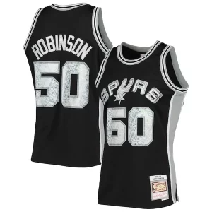 David Robinson San Antonio Spurs 1998/99 Hardwood Classics NBA Gorgeous 75th Anniversary Diamond Swingman Jersey Black for Basketball Enthusiasts