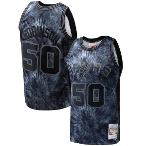 David Robinson San Antonio Spurs Hardwood Classics 1998/99 Tie Dye Trendy Swingman Jersey Black for Basketball Enthusiasts