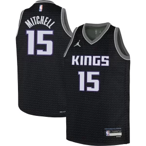 Davion Unique Mitchell Sacramento Kings Jordan Brand Youth Swingman Jersey Statement Edition Black Ideal for Collectors