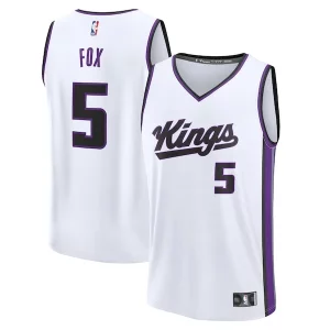 De'Aaron Fox Sacramento Kings Fast Break Replica Player Premium Jersey Association Edition White Must - Have for Jerseys Lovers