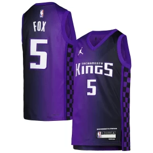De'Aaron Fox Sacramento Kings Jordan Brand Youth Swingman Jersey Gorgeous Statement Edition Purple Perfect for Game Day
