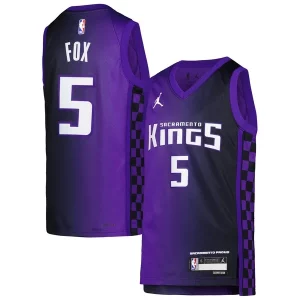 De'Aaron Fox Sacramento Kings Jordan Brand Youth Swingman Jersey Statement Edition Chic Purple for Basketball Enthusiasts