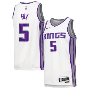 De'Aaron Fox Sacramento Kings Nike Swingman Premium Player Jersey Association Edition White Perfect for Game Day