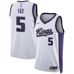 De'Aaron Fox Sacramento Kings Nike Unisex Swingman Jersey Gorgeous Association Edition White Perfect for Game Day