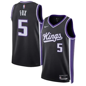 De'Aaron Fox Sacramento Kings Nike Unisex Swingman Jersey Icon Elegant Edition Black/White Great for Fans