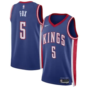 De'Aaron Fox Sacramento Kings Unique Nike Unisex 2024/25 Swingman Player Jersey City Edition Blue Ideal for Collectors