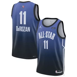 DeMar DeRozan Jordan Brand 2023 NBA All Star Trendy Game Swingman Jersey Blue for Basketball Enthusiasts