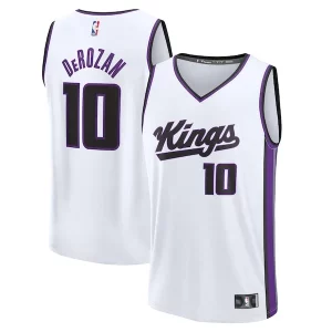 DeMar DeRozan Elegant Sacramento Kings Youth Fast Break Replica Player Jersey Association Edition White Must - Have for Jerseys Lovers