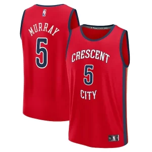 Dejounte Murray New Orleans Unique Pelicans Youth Fast Break Replica Player Jersey Statement Edition Red for Basketball Enthusiasts