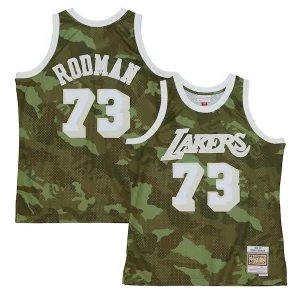 Dennis Rodman Los Angeles Lakers Hardwood Classics Chic 1998/99 Ghost Green Swingman Jersey Camo Must - Have for Jerseys Lovers