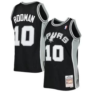 Dennis Rodman San Antonio Unique Spurs 2001/02 Hardwood Classics Swingman Jersey Black Ideal for Collectors