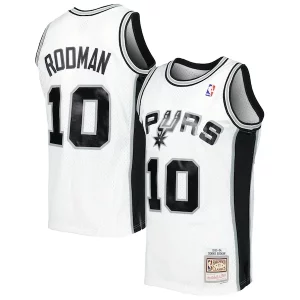 Dennis Rodman Stylish San Antonio Spurs 2001/02 Hardwood Classics Swingman Jersey White Great for Fans