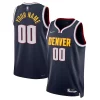 Denver Nuggets Nike 2021/22 Diamond Swingman Custom Jersey Icon Edition Stylish Navy for Basketball Enthusiasts