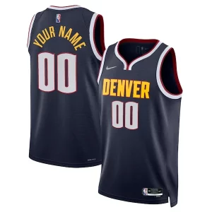 Denver Nuggets Nike 2021/22 Diamond Swingman Custom Jersey Icon Edition Stylish Navy for Basketball Enthusiasts