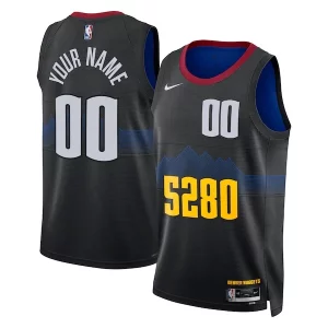 Denver Nuggets Nike Unisex 2023/24 Chic Custom Swingman Jersey Black City Edition Great for Fans