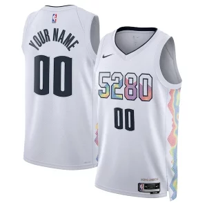 Denver Nuggets Nike Unisex 2024/25 Custom Swingman Gorgeous Jersey City Edition White Great for Fans
