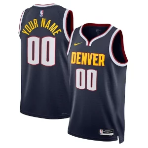 Denver Nuggets Nike Unisex Swingman Custom Jersey Navy Fabulous Icon Edition Ideal for Collectors