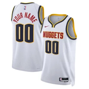 Denver Nuggets Nike Unisex Swingman Trendy Custom Jersey White Association Edition Must - Have for Jerseys Lovers
