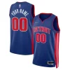 Detroit Pistons Nike 2021/22 Diamond Swingman Custom Jersey Icon Edition Elegant Blue Great for Fans