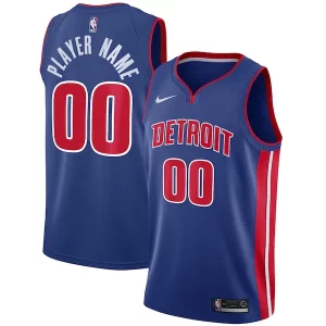 Detroit Pistons Nike Swingman Gorgeous Custom Jersey Blue Icon Edition Great for Fans