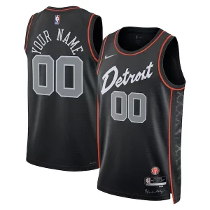 Detroit Pistons Nike Unisex 2023/24 Custom Trendy Swingman Jersey Black City Edition Ideal for Collectors