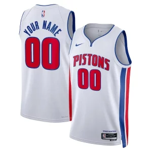 Detroit Stylish Pistons Nike Unisex Swingman Custom Jersey White Association Edition Perfect for Game Day