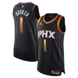 Devin Booker Phoenix Suns Jordan Brand Authentic Player Jersey Statement Edition Elegant Black Must - Have for Jerseys Lovers