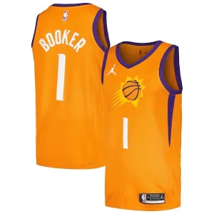 Devin Booker Phoenix Suns Jordan Brand Swingman Player Jersey Statement Edition Orange Elegant for Basketball Enthusiasts