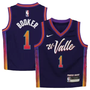 Devin Booker Phoenix Suns Nike Preschool Elegant Swingman Replica Jersey City Edition Purple Perfect for Game Day