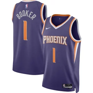 Devin Booker Phoenix Suns Nike Unisex Swingman Jersey Elegant Icon Edition Purple/White Ideal for Collectors