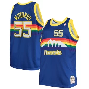Dikembe Mutombo Eye - catching Denver Nuggets 1991/92 Big & Tall Hardwood Classics Swingman Jersey Royal Must - Have for Jerseys Lovers