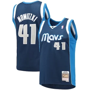Dirk Elegant Nowitzki Dallas Mavericks 2011/12 Hardwood Classics Swingman Jersey Navy Perfect for Game Day