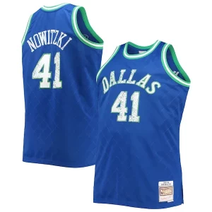 Dirk Nowitzki Dallas Mavericks Big Stylish & Tall 1998/99 NBA 75th Anniversary Diamond Swingman Jersey Blue Great for Fans