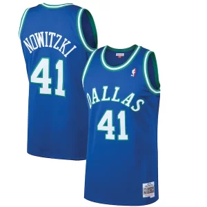 Dirk Nowitzki Dallas Mavericks Elegant 1998/99 Hardwood Classics Swingman Jersey Blue Great for Fans