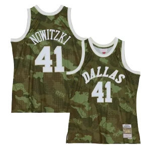 Dirk Nowitzki Dallas Mavericks Hardwood Classics 1998/99 Ghost Green Swingman Jersey Stylish Camo Ideal for Collectors